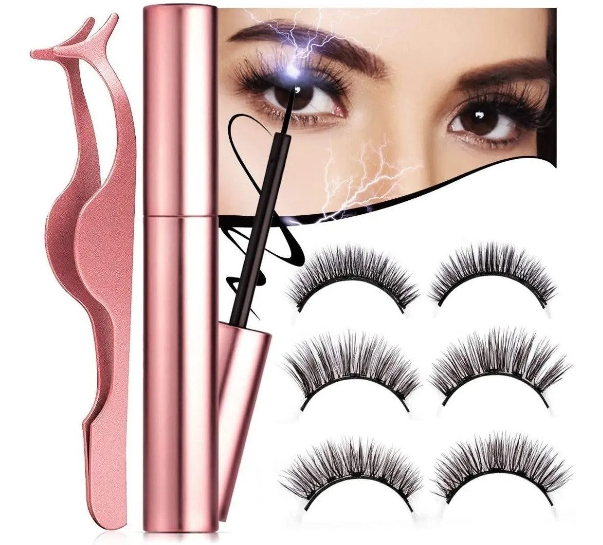 KIT DE PESTAÑAS MAGNETICAS + APLICADOR GRATIS!!